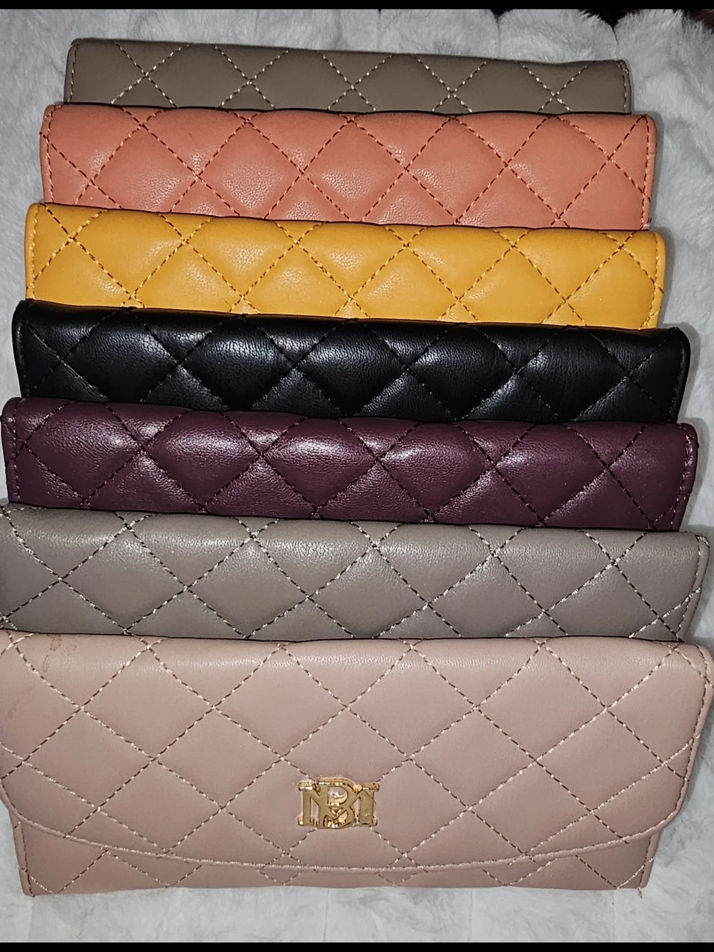Badgley Mischka Quilted Card Wallet. Vegan Leather (Pick 1)